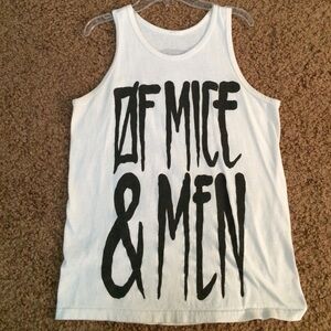 Of Mice & Men White Tank Top